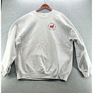 Vintage FRUIT OF THE LOOM Adult Sweatshirt Gray XXL UI Positive Energy Crewneck